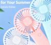 Handheld Mini Fan USB Rechargeable Portable Student Desk Fan Office Phone Stand Quiet Strong Wind