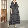 DIMANAF New Women Plus Size Spring Summer Beach Vintage Lady Long Dress Loose Oversize Maxi Floral Print 2026