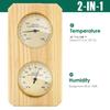 Sauna Thermometer und Hygrometer 2 in 1 Holz Temperatur Feuchtigkeits Messwerkzeug Genaue Klare Anzeige Sauna Feuchtigkeitsmesser