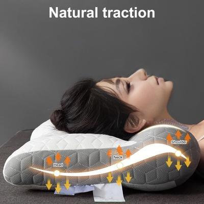 Orthopädisches Tiefschlafkissen, dicker, elastischer Memory-Schaum, schmerzfreies Schlafen, Nackenschutzkissen, Schmerzlinderung, langsame Rückfederung, Bettkissen