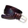 [EVERSOUL] Studded Belt, Men's, Genuine Leather, Cowhide, Gothic, Women's, ROCK, Punkish, Adjustable Size, Casual, Business, Commuting, One Size Fits