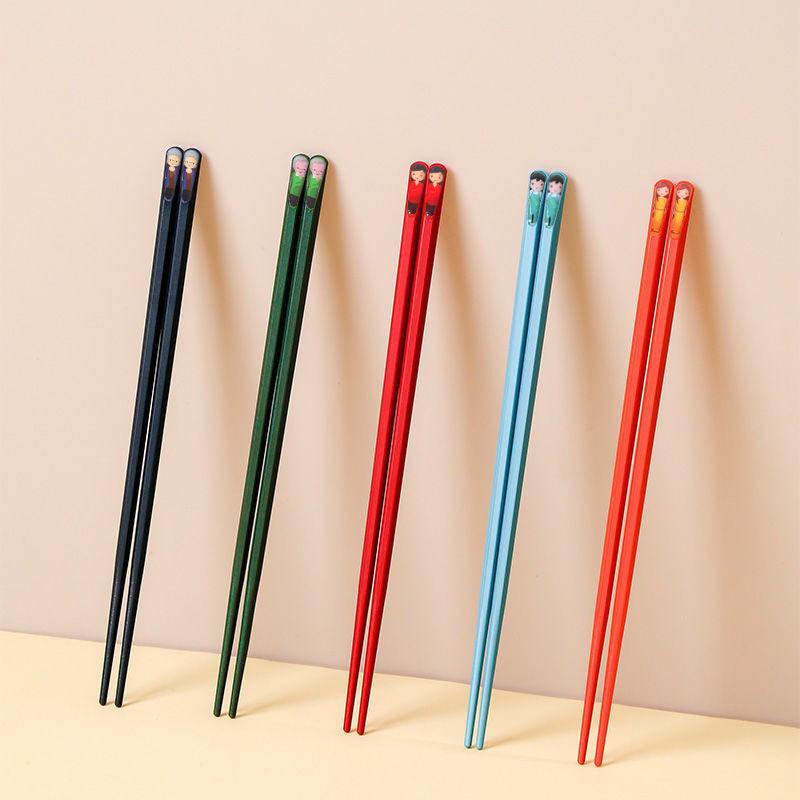 Family Anti-mold Alloy ChopsticksOne Chopstick Per Person One Chopstick Gift Box Colorful Chopsticks