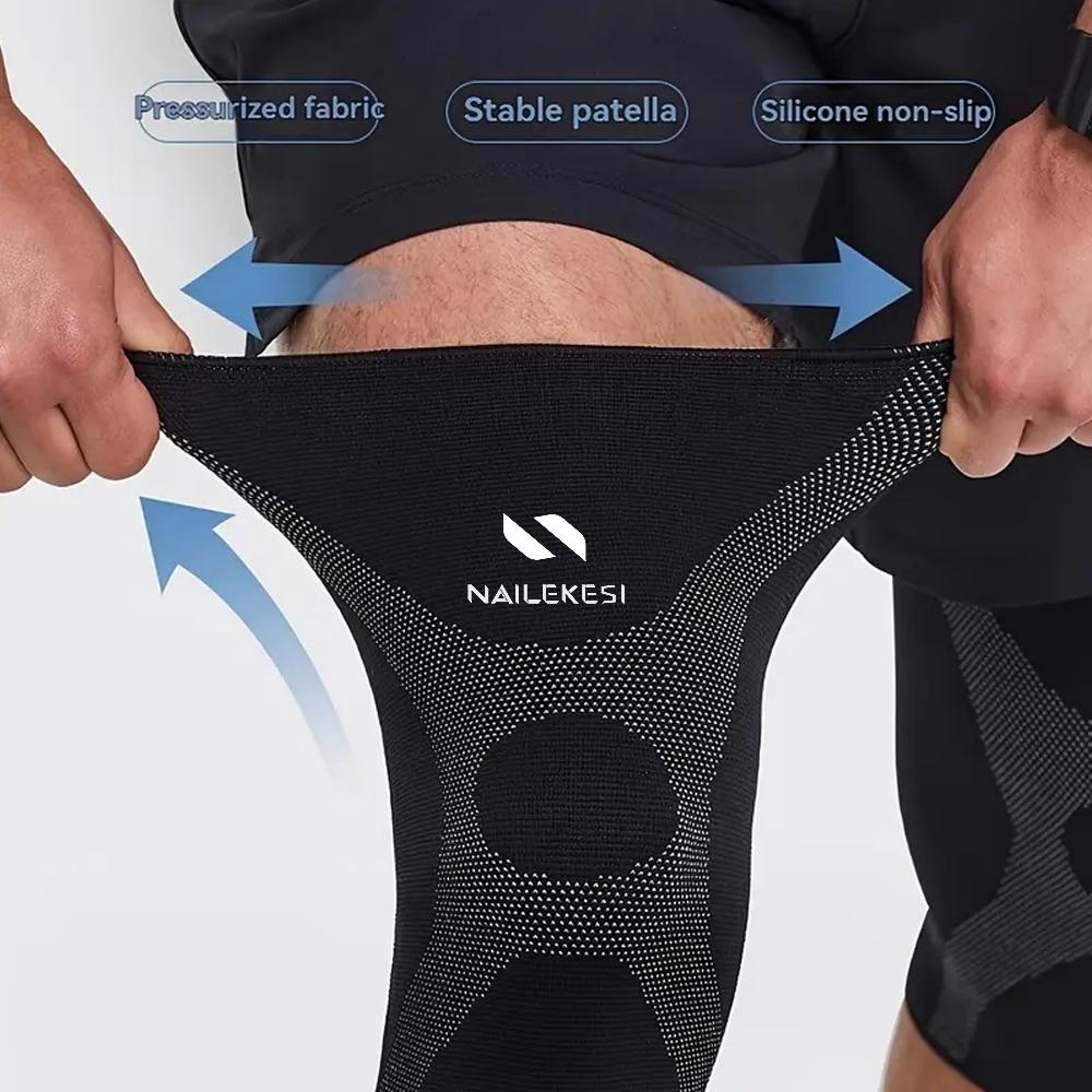 1 Pair Plus Size Knee Brace - Compression Sleeve For Knee Pain Support, Arthritis, Swelling, Osteoarthritis, Meniscus Tear,Joint