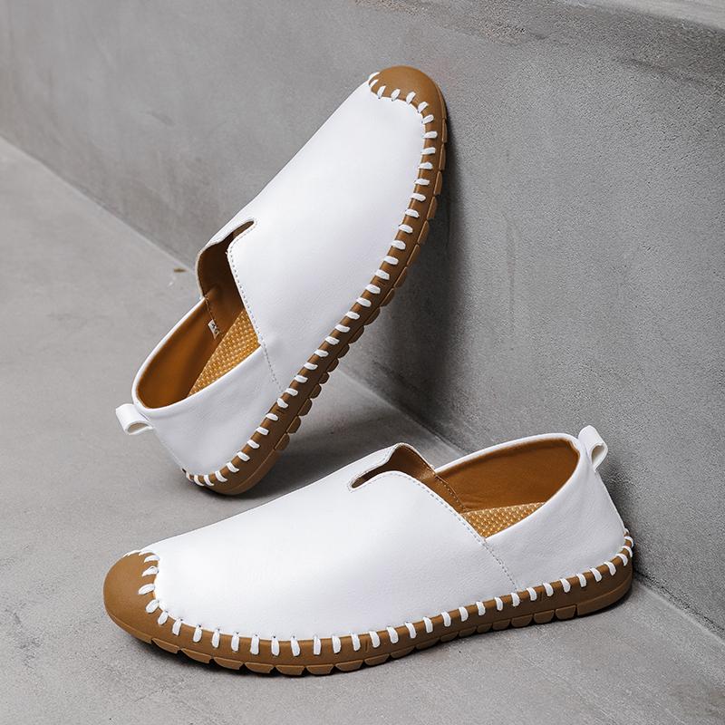 Men Leather Casual Lightweight Shoes Outdoor Comfortable High Quality Fashion Soft Classic Non-slip Flats