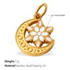 Niche Gold Star Moon Sun Planet Pendant Fashion Versatile Oil Drip Diamond Personalized Accessories