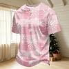 Men's Quick Dry Short Sleeve Neck T-Shirt with Christmas Print