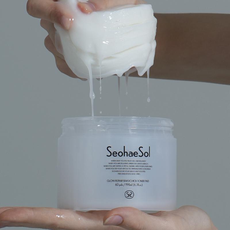 SeohaeSol Glow Repair Bakuchiol Pad Tonificante 190ml 60pz