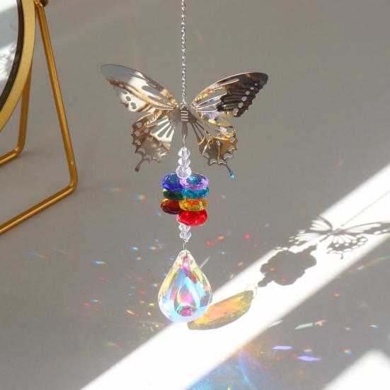 Faux Crystal Sun Catcher Decoration Hollow Fairy Tree of Life Owl