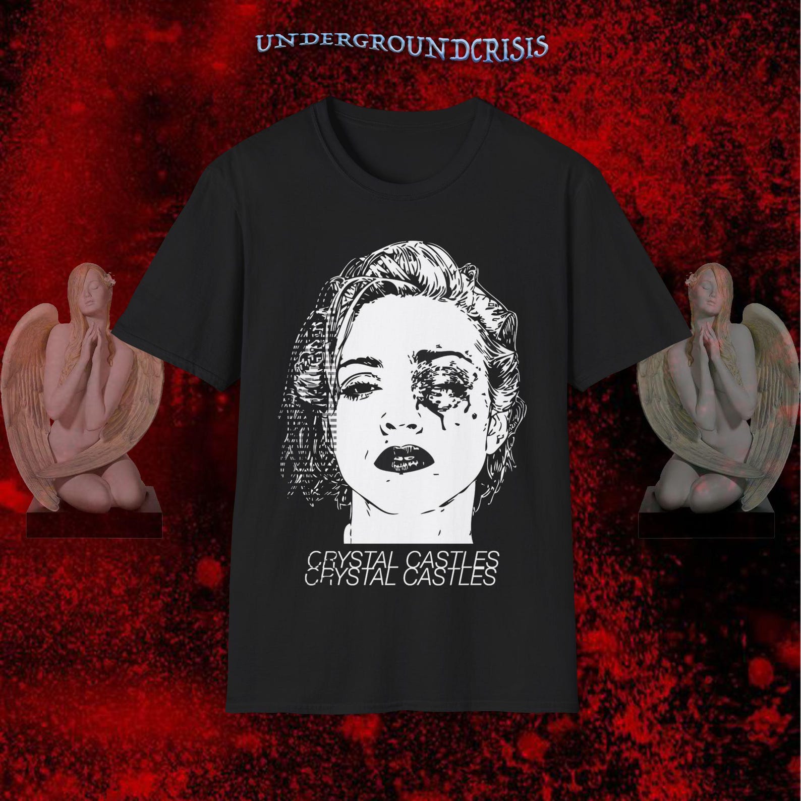 Crystal Castles Madonna/Black eye T-Shirt M