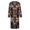 Womens Fashion Warm Plus Size Long Sleeve Button Pockets Hooded Windbreaker Coat