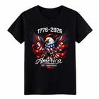 1776-2026 America 250th Anniversary Bald Eagle Patriotic Short Sleeve T-Shirt L