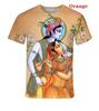 Summer Men's and Women's 3D Printing Hindu God Shiva Cool Fashion T-Shirt Fun Shiva Short