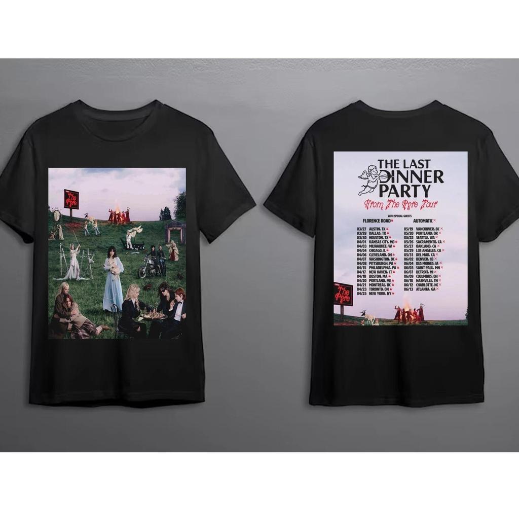The Last Supper Party Announces 2026 North American Tour Tshirts Loose Fit Casual Streetwear for Couples oversized t shirt