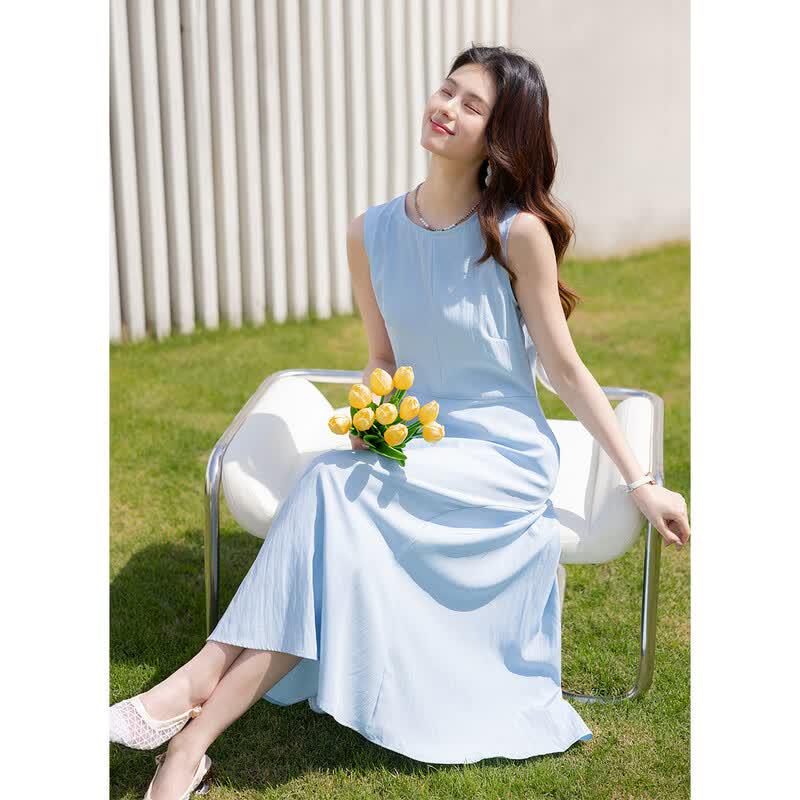 Mocana Women's Elegant French Sleeveless Dress