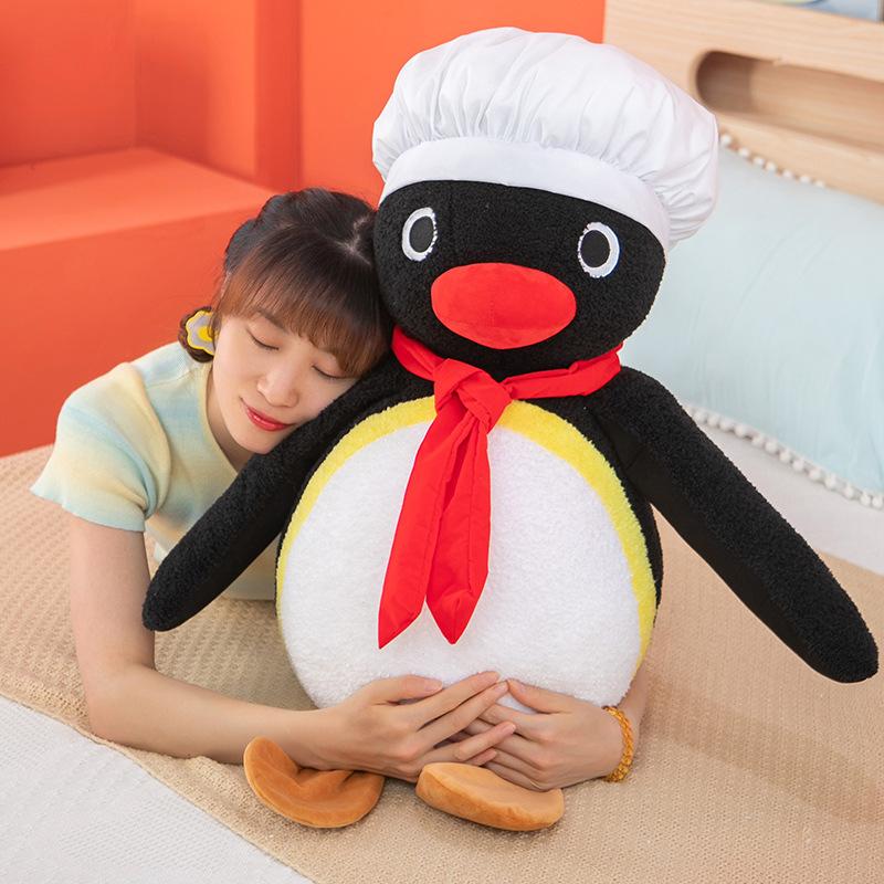Penguin Family New Plush Toy Large Doll Cute Chef Penguin Doll Girl Sleeping Doll