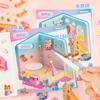 6/8in1 Kawaii Traumhaus 3D Cartoon Miniatur Szene Stickerbuch DIY Scrapbooking Stapelspiel Sticker Kinder Festival Geschenk