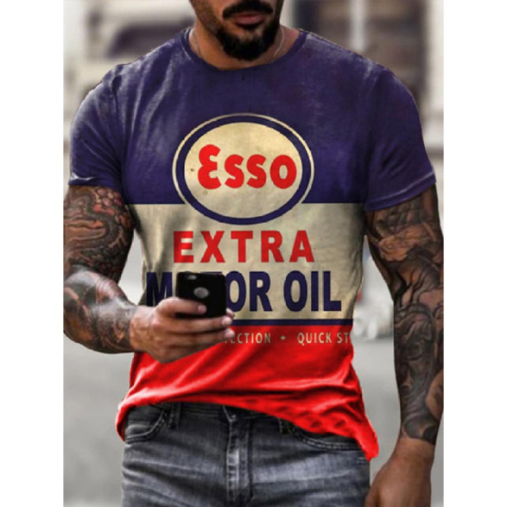 Summer New Graphic Casual Short Sleeved T Shirt For Men Oversized Streetwear 3D Digital Printing Large Size Top Tees For Male