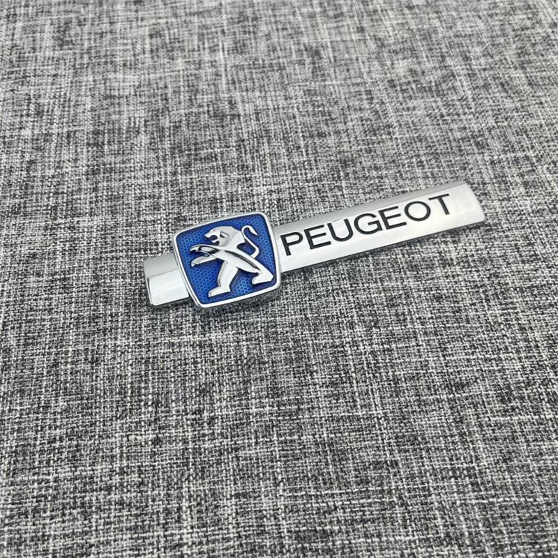 Peugeot car logo modification personalized 3D creative A Peugeot logo car sticker rear tail logo car decoration sticker metal