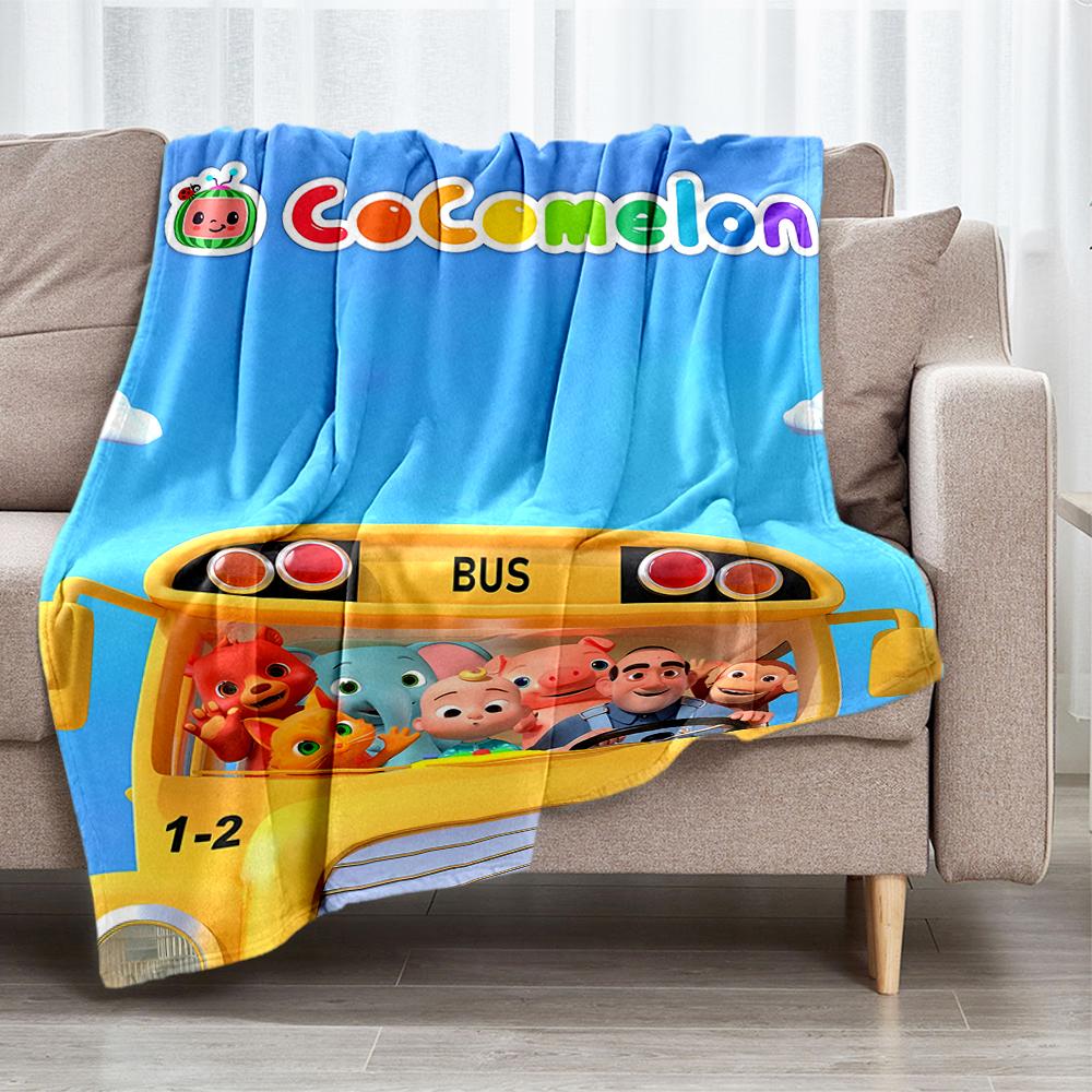 Coperta Stampata a Tema CoComelon - Perfetta per Divano, Letto, Viaggi e Uso Esterno | Lavabile in Lavatrice, Accogliente e Durevole.