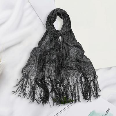 Women Shawl Bright Color Tassel Trim Glitter Gown Shawl Daily Wear Weddings Parties Shawl Wrap Garment Accessory
