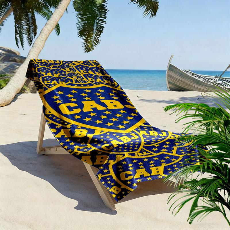 Boca Juniors Print Strandtuch, Großes Weiches Schnelltrocknendes Handtuch für Strand Camping Schwimmen