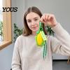 Plush Vegetable Ornament Crocheted Corn Keychain for Backpacks, Handmade Keyring with Bell Crochet & Blessing Tag, Simulated Bag Charm Pendant Soft