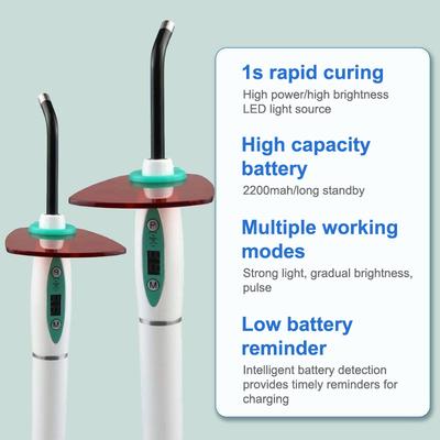 Dental Wireless Quick 1 Second Led Curing Light Curable Resin Oral Hygiene Wireless Device Led Dental Popolymerized Lamp
