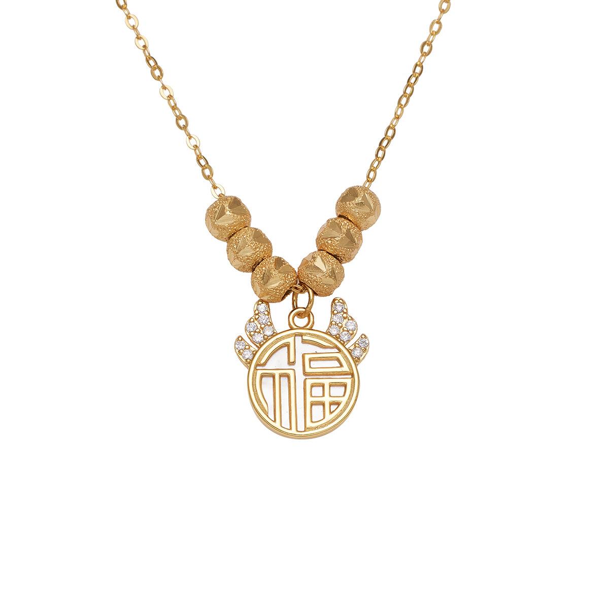 

Ожерелье из стерлингового серебра S925 года рождения, бренд Fulong, женское новое китайское ожерелье с подвеской в виде бусины-переноски, счастливый зодиакальный дракон, перламутр 925 silver