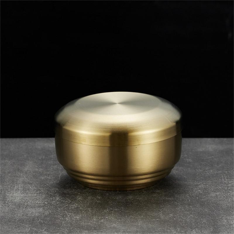 304 Stainless Steel Thermal Rice Container with Cover Double Walled Soup Bowl For Hot Meals Office Lunch Food Tray