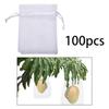 100er Pack Obstnetzsäcke 10x15 cm Obstschutz-Netzsäcke Klein für Erdbeeren Beeren Mangos Tomaten Äpfel