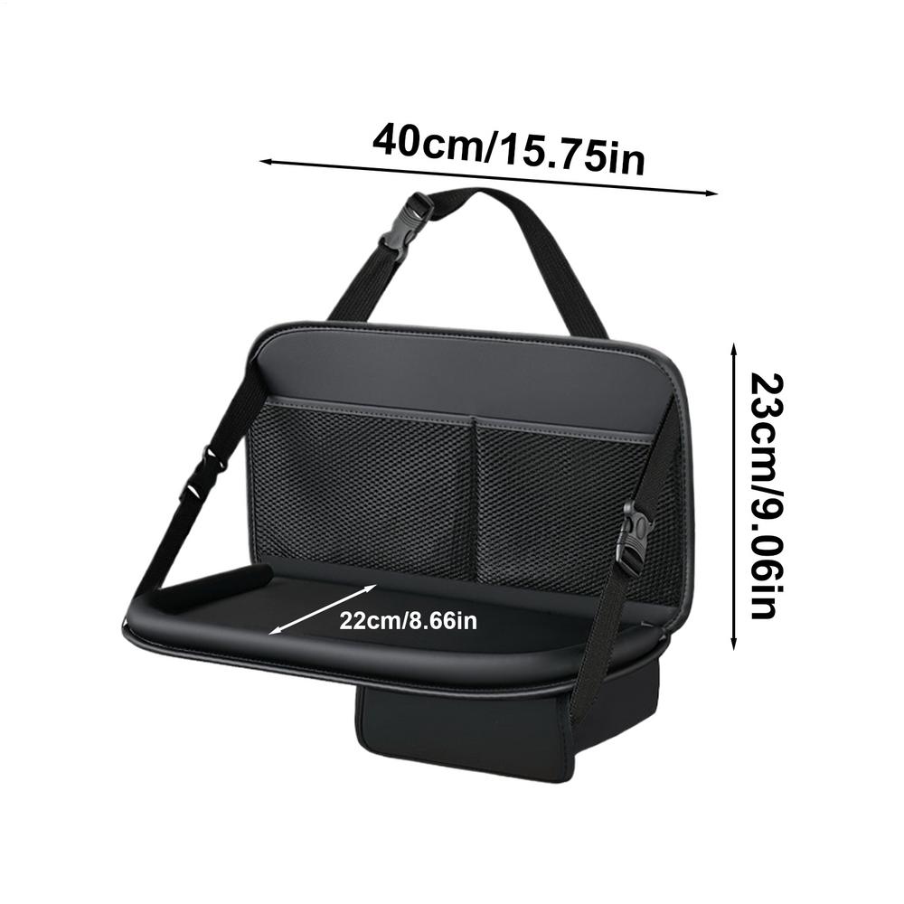 Car Rear Seat Storage Bag with Tray, Universal Folding Small Table Board, Suspended Seat Back, Car Dining Table