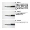 Takeda Drafting Mechanical Pencil, Fixed Sleeve, Metal Grip and Knock, 0.7mm, Lightweight, with Hardness Indicator, 4mm Long Sleeve