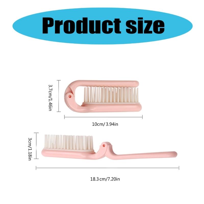 Small Hair Brush Foldable Hair Comb Hair Styling Comb Travel Hair Brush Folding Hair Massage Comb Foldable Hair Brush