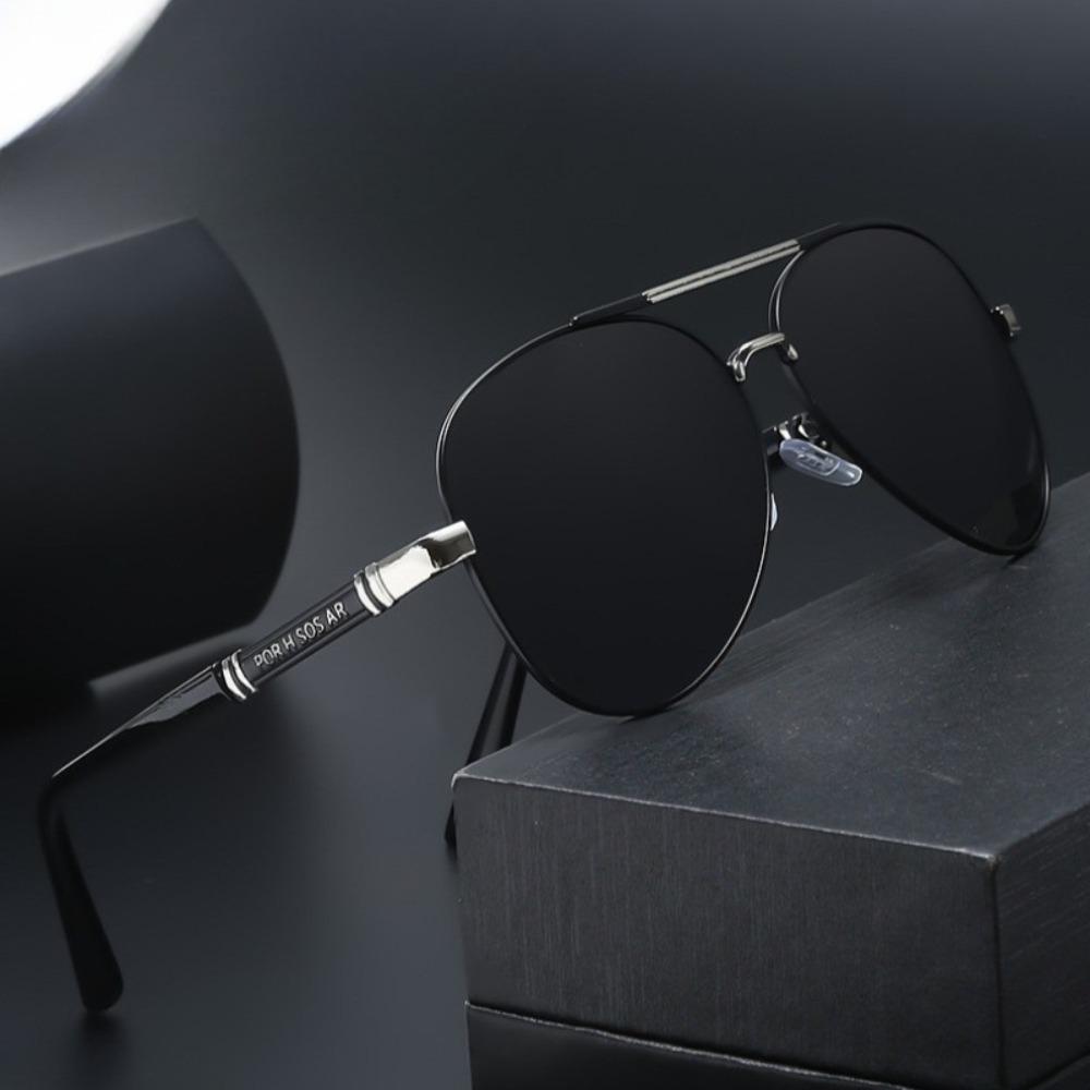 Pochromic Polarized Sunglasses UV400 Pilot Style Shades Color-changing Lens for Men Anti-glare Driving Eyeglasses for Day And