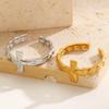 Vintage Jesus Cross Faith Exquisite Rings for Women Men Stainless Steel Jesus Cross Adjustable Ring Religious Party Jewelry Gift