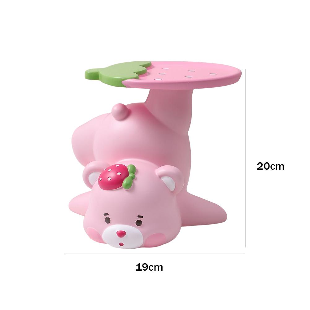 Resin Decor Sculpture Cute Bear Serving Tray Statue Key Jewelry Snack Holder Entrance Crafts Friends Housewarming Gift