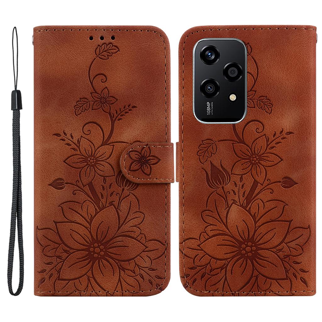For Honor 200 Lite Case Lily Imprint Leather Wallet Phone Cover