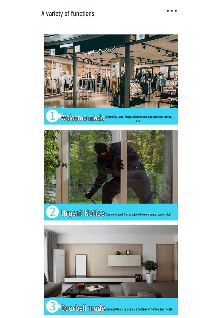 Infrared Door Entry Voice Welcome Device with Split Sensor and Anti-theft Alarm