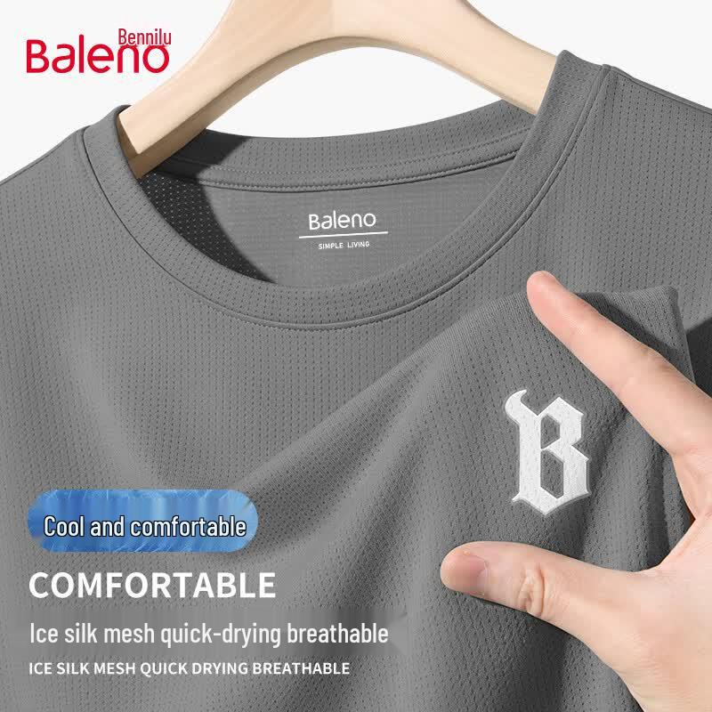 Baleno Men s Ice Silk Cooling Short Sleeve T-shirt 5XL