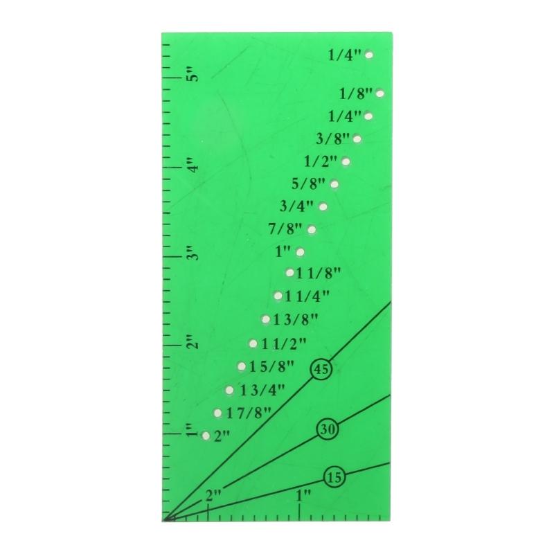 Seam Guide Ruler Set Quilting Seam Guide Ruler Sew Seam Allowance Ruler Perforated Seam Gauges for Straight Hems Sewing зелёный