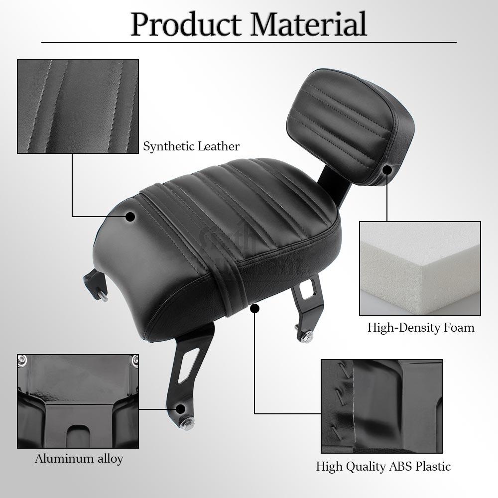 For Scout Bobber Twenty 2020-2024 Motorcycle Part Brown/Black Passenger Seat Backrest Leather Passenger Seat with Backrest Pad