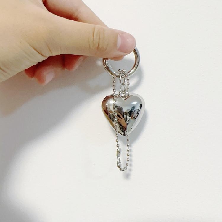 Elegant Heart Key Rings Bag Decoration Alloy Keychain Jewelry for Bags Car Keys