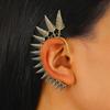 Evropská a americká třpytivá listová náušnice: Trendy klips na chrupavku bez piercingu.
