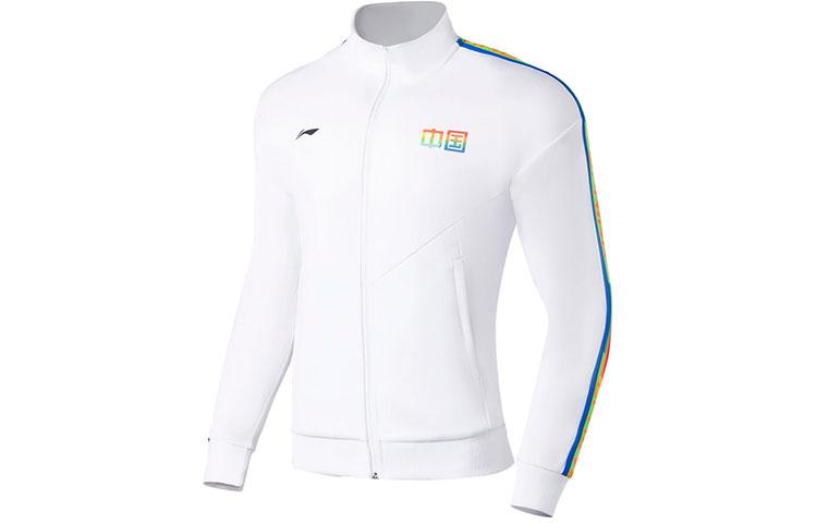 Li Ning Table Tennis Collection Sweatshirts Unisex Standard White Stand Collar Moderate Regular AWDS311-2 L