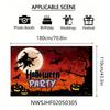 Halloween Witch and Pumpkin Banner - 708 inches x 433 inches - Durable Polyester Decoration DJH