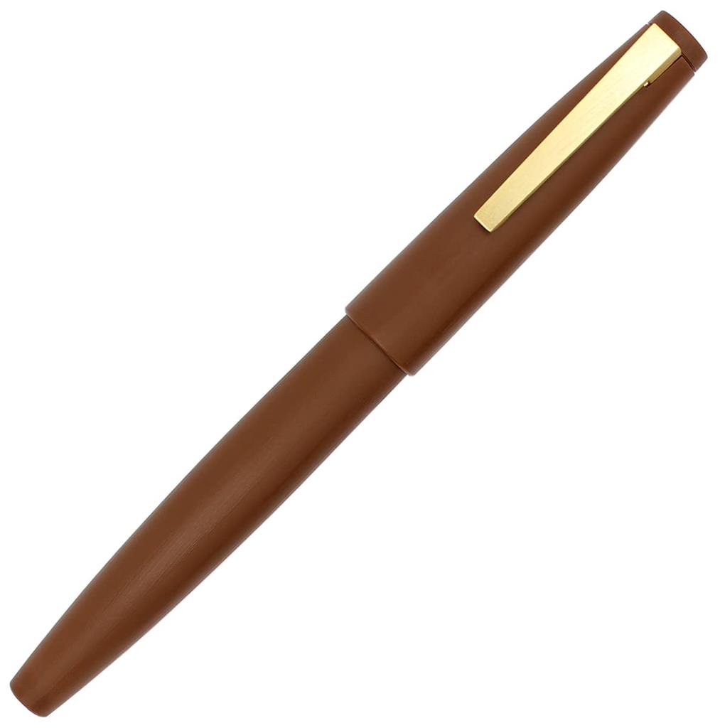 Gullor Color Fountain Pen Simple Converter and Gift Box Gold Extra Fine Nib Brown X80, Design, Included, Clip, (0.38mm),