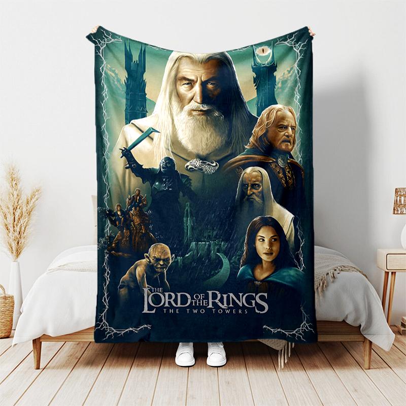 1pc Blanket The Lord of the Rings3 Print Design, Lightweight Blanket for Sofa, Bed- Soft &Warm, Gift for All Seasons like Christmas, Halloween