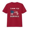 Thank You For Your Service American Flag Military T Shirt Vintage Washed Unisex Stylish Streetwear Versatile Slightly Soft