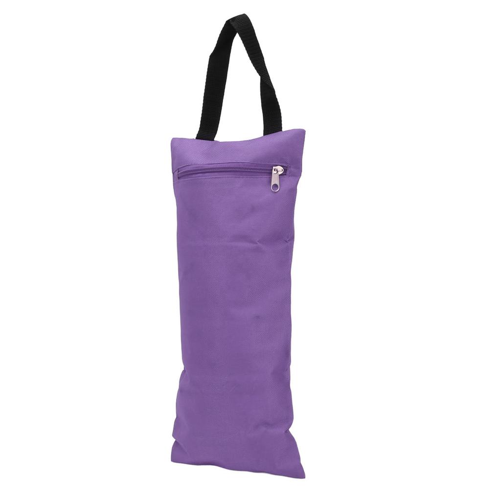 Yoga Sandbag 3 Colors Zippered Design Oxford Cloth Material Rollable Foldable Weighted Fitness Bag for TrainingPurple 41.5x18 Cm