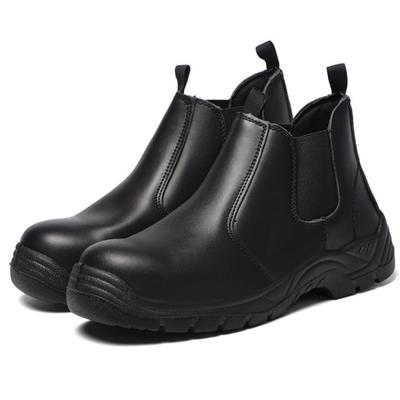 Industrial Waterproof Safety Shoes Anti Smash Anti Puncture Steel Toe Boots Leather Upper Protective Work Shoes for Construction